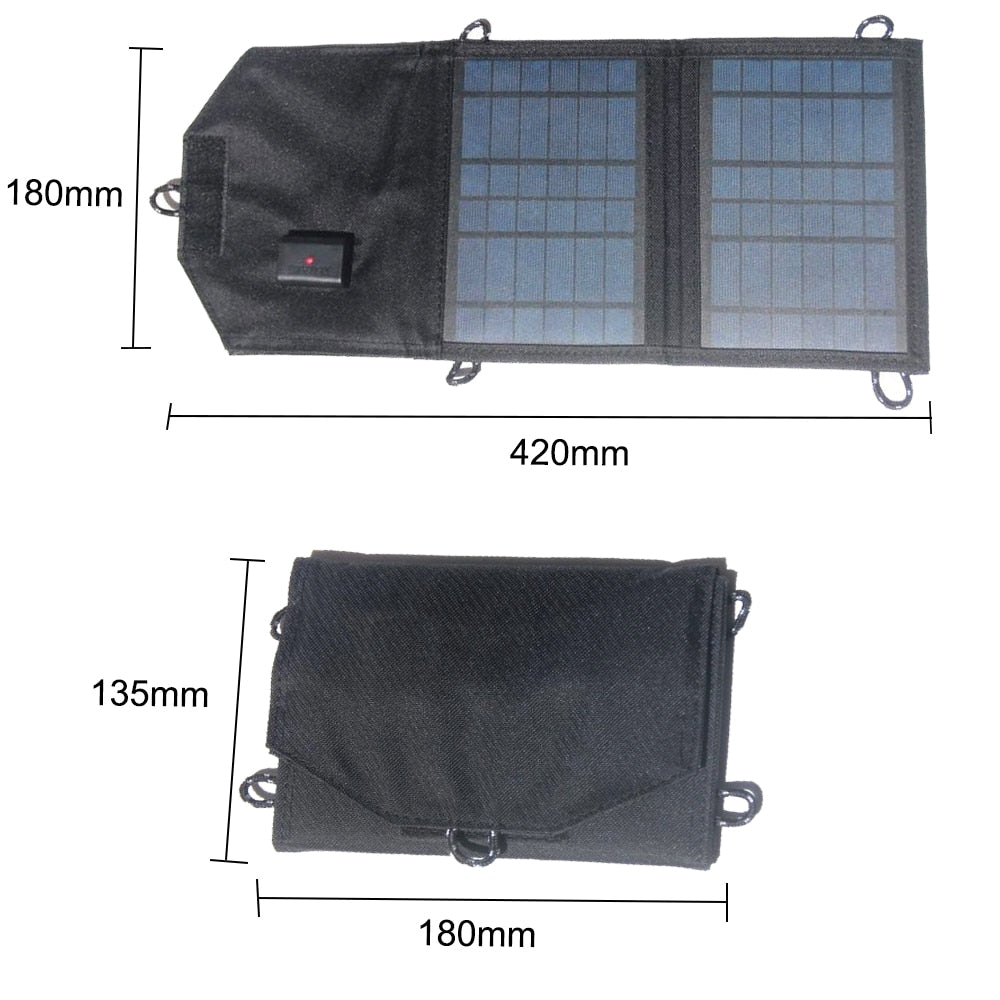 NUOVO 120W Plus Size Caricatore per pannello solare Piastra solare pieghevole 5V Caricabatteria per cellulare solare a carica sicura USB per campeggio all'aperto domestico