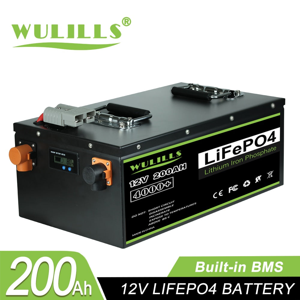 Nuova batteria 12V 24V 48V 100Ah 200Ah 280Ah 400Ah LiFePo4 Batteria integrata al litio ferro fosfato BMS per barca solare nessuna tassa