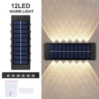 LED Solar Wall Lamp Outdoor Wall Light Ip65 Waterproof Garden Decoration Balcony Yard Street Decor Lamps Outside Sunlights