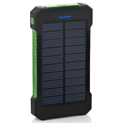 Banco de energia solar à prova d'água 50000mAh Portas USB Carregador externo Powerbank para smartphone Xiaomi 5S com luz LED