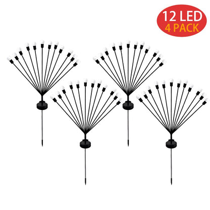 12LED Solar Firefly Lights Solar Garden Firework Light Outdoor Waterproof Swaying Light for Yard Patio Pathway Decoration