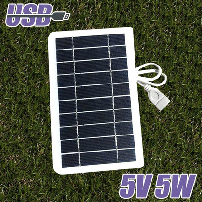 60W Solar Panel Portable 5V Dual USB Fast Charg Panel Kit Outdoor Emergency Charging Battery Camping Hiking Travel Phone Charger