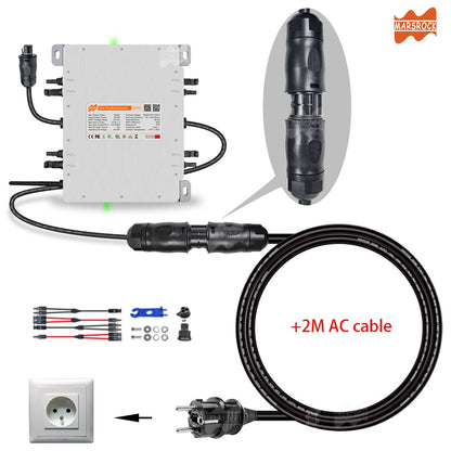 WiFi Deye 2000W INMETRO VDE IEC Micro inverter solare con limitatore da 20-60 V CC a 184-265 V CA MPPT IP67, spedito da UE Brasile USA RU