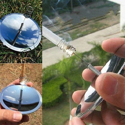 Isqueiro solar externo, portátil, à prova d'água, à prova de vento, para iniciar o fogo, acampamento, sobrevivência, emergência, acessórios, ferramenta, caminhadas, pesca