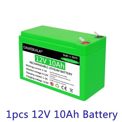 Nueva batería de litio recargable para exteriores, batería solar, iluminación eléctrica, batería de litio 18650, 12 V, 18650 + flete gratuito