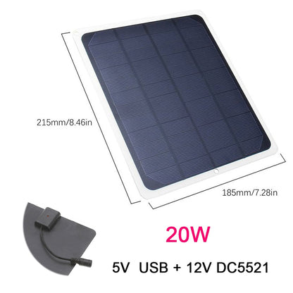 30W Solar Panel, 215mm/8.46in 185mm/7.28in