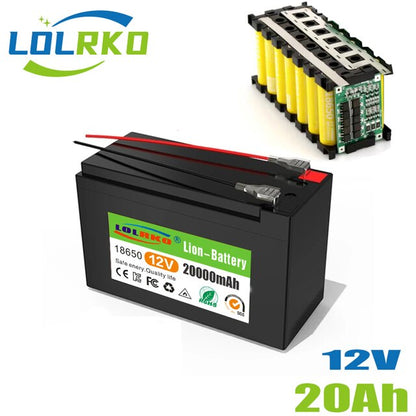 12V Battery 18650 Battery Pack 18650 lithium battery recharable battery Solar storage Battery Electric lighting Outdoor battery