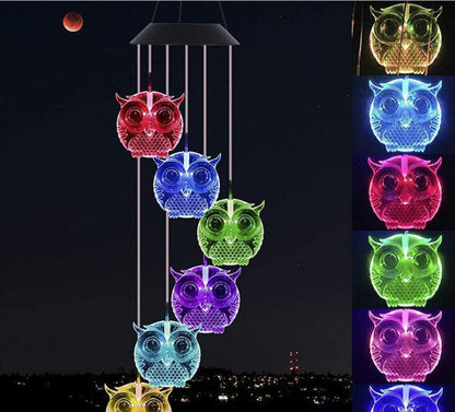 Nouvelle énergie solaire vent cloches carillon boule de cristal colibri papillon libellule étanche lumière extérieure pour Patio cour Garde