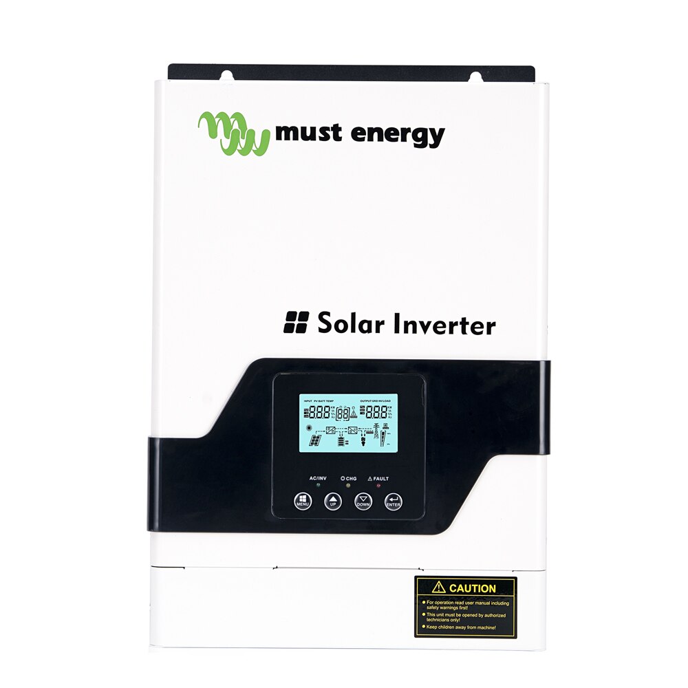 MUST Energy PV1800 VPM 1KW 12V 230V Inicio MPPT Inversor solar híbrido MPPT 60A PV 105V Envío desde la UE Sistema solar de onda sinusoidal pura