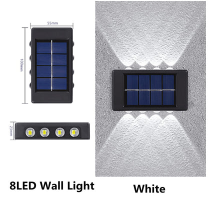 Solar Wall Lamp LED Outdoor Waterproof Balcony Wall Light Courtyard Street Landscape Garden Driveway Decorative Light Atmosphere