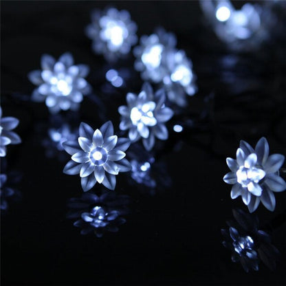 10M/7M Solar String Christmas Lights Outdoor 100/50/20LED 8Mode Waterproof Flower Garden Blossom Lighting Party Home Decoration