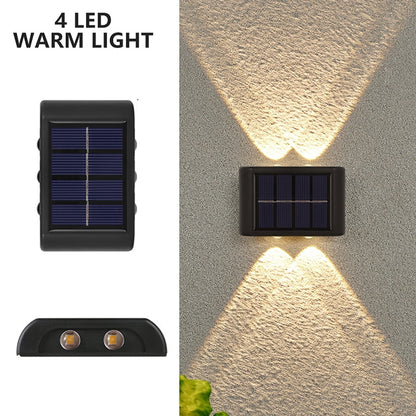 LED Solar Wall Lamp Outdoor Wall Light Ip65 Waterproof Garden Decoration Balcony Yard Street Decor Lamps Outside Sunlights