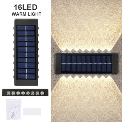 LED Solar Wall Lamp Outdoor Wall Light Ip65 Waterproof Garden Decoration Balcony Yard Street Decor Lamps Outside Sunlights