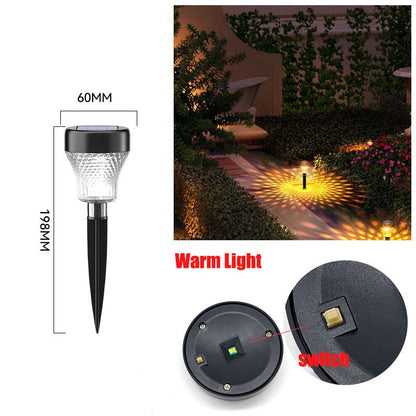 Luzes solares de gramado para jardim Lâmpada externa RGB Luz de caminho de entrada multicolorida Luz solar decorativa de Natal Luz de brilho