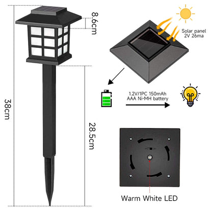 Luce solare LED Outdoor Patio Driveway Impermeabile Christmas Garden Decor Prato Luci Pathway Energy Lighting Yard Lampada solare a LED