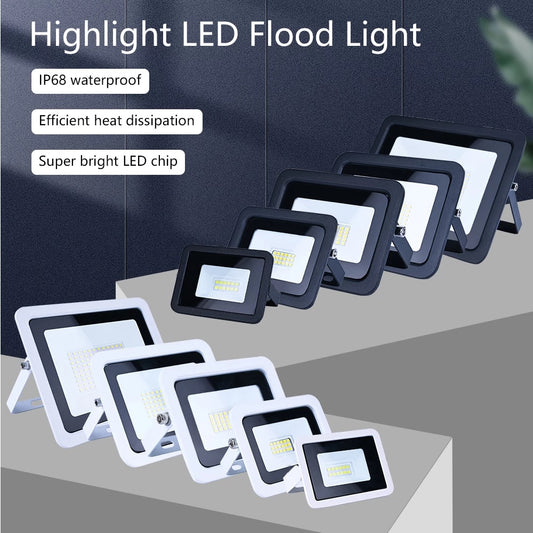 Luz de inundación LED IP68 a prueba de agua AC 220V 10W 20W 30W 50W 100W Proyector de jardín al aire libre Iluminación Proyector Lámparas de pared Luces de inundación