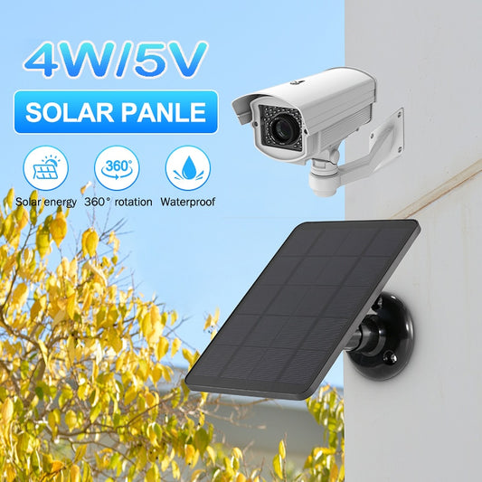 Painel solar 4W Carregador de células solares 5V Caminhadas ao ar livre à prova d'água Painel de carregamento de energia solar para sistema de iluminação doméstico pequeno