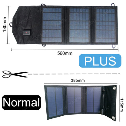 120W Foldable Solar Panel Charger 5V USB Output Plate Safe Charge Cell Solar Charger for Phone Home Outdoor Camp Backup Power