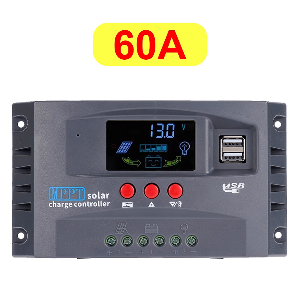 MPPT Solar Laderegler 50VDC Regler Bunter Bildschirm Für Lifepo4 GEL Lithium-Blei-Säure-Batterie 10A/20A/30/40/50/60/100A