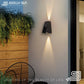 Joollysun applique murale solaire éclairage extérieur lumières de porche modernes pour la maison jardin clôture Patio étanche IP65 lampe à LED sans fil