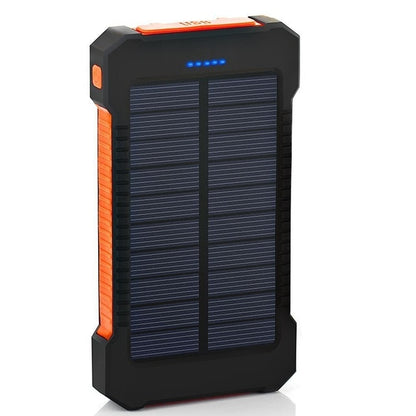 Banco de energia solar à prova d'água 50000mAh Portas USB Carregador externo Powerbank para smartphone Xiaomi 5S com luz LED