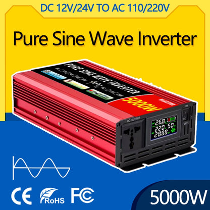 12v 220v Inverter Pure Sine Pure Sine Wave 24v 110v DC To AC 2000W 3000W 4000W 5000W Power Converter Solar Inverter Transformer