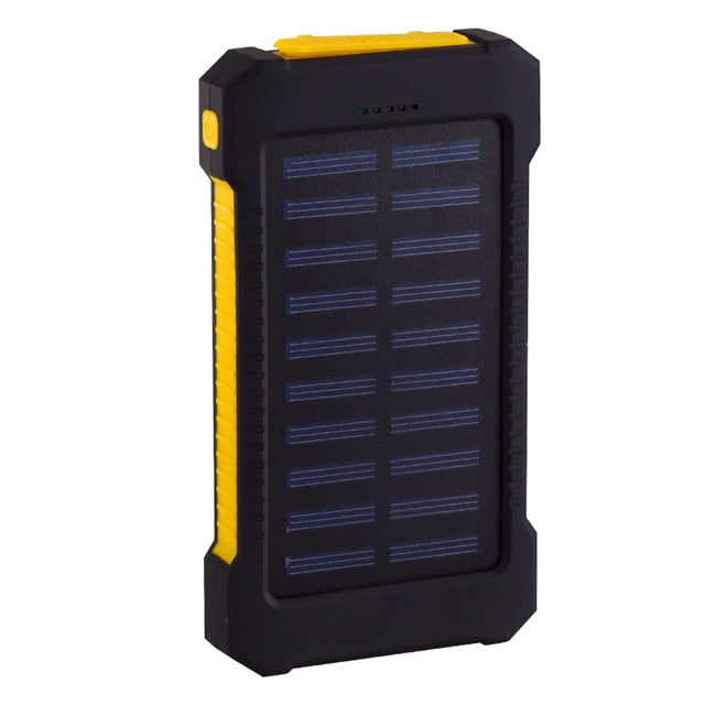 Banco de energia solar à prova d'água 50000mAh Portas USB Carregador externo Powerbank para smartphone Xiaomi 5S com luz LED
