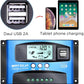 PowMr Solar MPPT 100A 60A 50A 40A 30A Regolatore di carica Dual USB Display LCD 12V 24V Cella solare Pannello solare Regolatore di carica