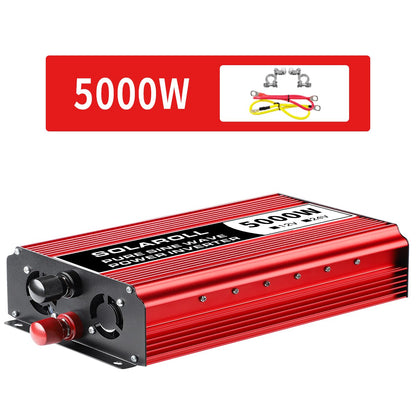 Pure Sine Wave Inverter DC12V/24V toAC220V 50HZ/60HZ 3000W 4000W 5000W Voltage Converter Portable Car Transformer Solar with LED