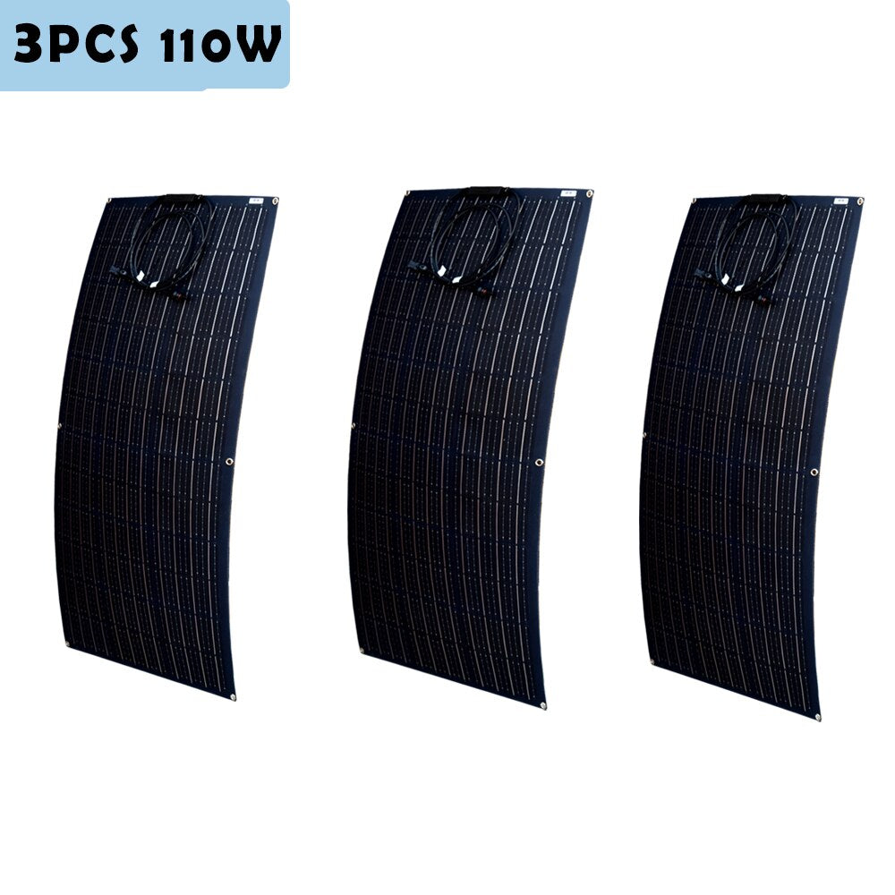 JINGYANG painel solar semi flexível de longa duração 100 W 200 W 300 W 400 W painel solar monocristalino célula solar RV barco