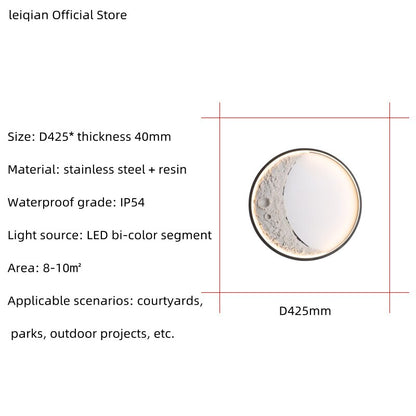 Outdoor LED Wall Light Waterproof IP54 Indoor and Outdoor Terrace Garden Landscape Exterior Wall Moon Ball Courtyard Balcony Cre