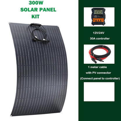 300W Flexible Solar Panel, 300w SOLAR PANEL KIT 12v/24v