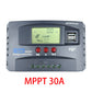 Novo 10A 20A 30A 12V 24V MPPT controlador de carga solar 50VDC PV regulador tela colorida para lítio Lifepo4 GEL chumbo ácido