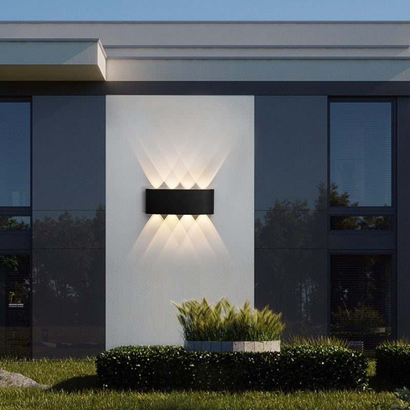 IP65 LED-Wandleuchte für den Außenbereich, wasserdicht, Gartenbeleuchtung, Aluminium, AC86-265, für Innenräume, Schlafzimmer, Wohnzimmer, Treppen, Wandleuchte