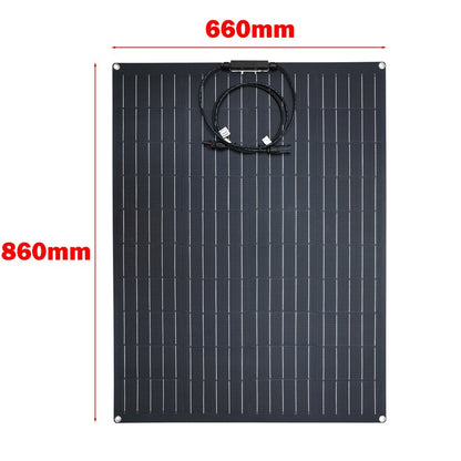 300W Flexible Solar Panel Kit Photovoltaic Module Solar Power Charger for 12V Battery Yacht Motor Home Car Boat Caravan