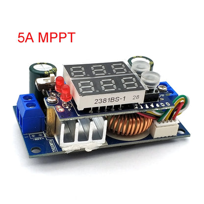 5A MPPT Solar Panel Controller DC-DC 6-36V Step Down Buck CC/CV Charging Module Dual/Singa LED Display LED Regulator Controllers