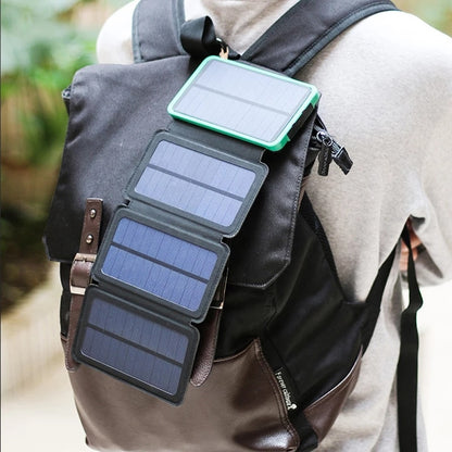 100000mAh Waterproof Solar Power Bank Outdoor Camping Portable Folding Solar Panels 5V 2A USB Output Device Sun Power For Phone