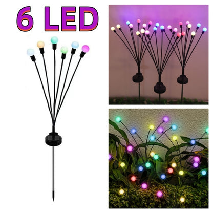 Solar LED Light Outdoor Waterproof Garden Sunlight Powered Landscape Lights Firefly Garden Lights Lawn Garden Decor Solar Light