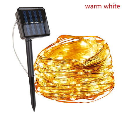 Fairy Lights 10m 100LED /5M 50 LED Solar Lights Maple Leaf Waterproof Outdoor Garland Solar Lamp Christmas for Garden Decoration