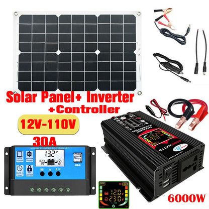 12V to 110V/220V Solar Panel, Solar Panelt TInverter +Controller 12V-110