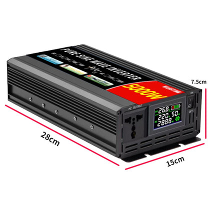 Micro inverter 12v/24v 110v/220v Pure Sine Wave 5000w 4000W 3000W 2000W DC To AC 50/60HZ Smart LCD Display Power  CE