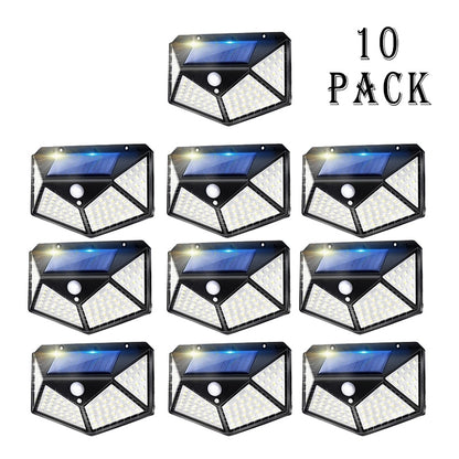 1/2/4/8/10Pack 100 LED Solar Wall Light Waterproof Solar Lamp Smart Motion Sensor Solar Powered Sunlight Street Light for Garden