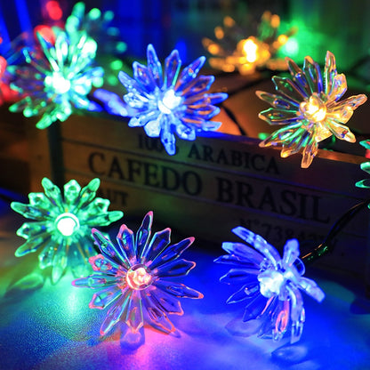 10M/7M Solar String Christmas Lights Outdoor 100/50/20LED 8Mode Waterproof Flower Garden Blossom Lighting Party Home Decoration