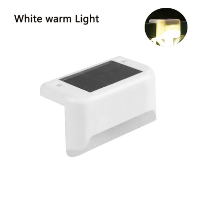 Lâmpada solar caminho deck jardim ao ar livre luzes led decoração de iluminação de varanda à prova dwaterproof água para pátio cerca de escada luz solar ao ar livre