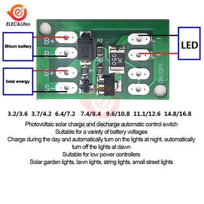 2Pcs Automatic Solar Panel, ELEC&Lifes B+ R2 Iithium