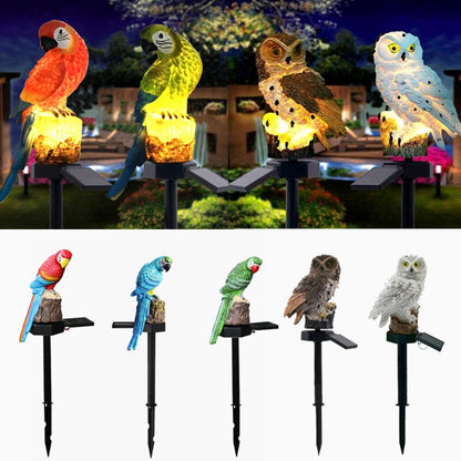 Solar Led Light Outdoor Parrot/Owl Solar Lights Waterproof Solar Powered Lantern Fairy Garden Decoration Outdoor Led Street Lamp