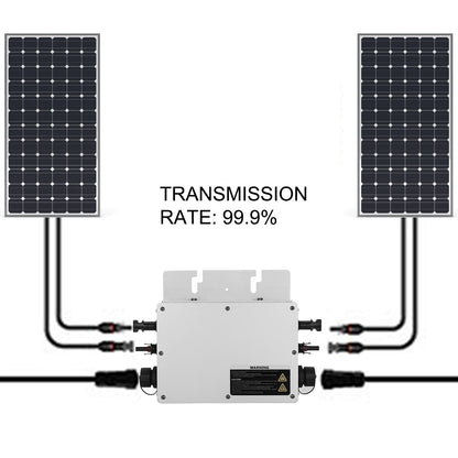 VEVOR 600W 1200W Solar Grid Tie Micro Inverter MPPT DC 22-50V to AC 220V/110V Waterproof IP65 Converter for Household Appliances