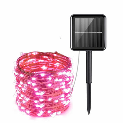 5M/10M20M30M Outdoor Solar LED Copper Wire Fairy Light for Garden Festive Wreath Christmas Decoration.