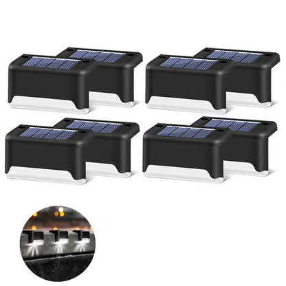 Luz solar led ao ar livre jardim luzes à prova dwaterproof água lâmpada solar ao ar livre luz solar para escada jardim cerca decoração lâmpada solar luz solar