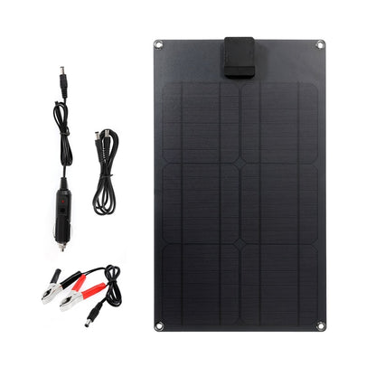 NOUVEAU 18V 50W Panneau solaire Portable USB + Type C Chargeur de batterie à double port Chargeur de voiture à panneau de cellules solaires pour support téléphonique Charge rapide